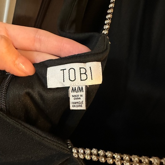 Black Minidress with Crystal Straps - Picture 3 of 4